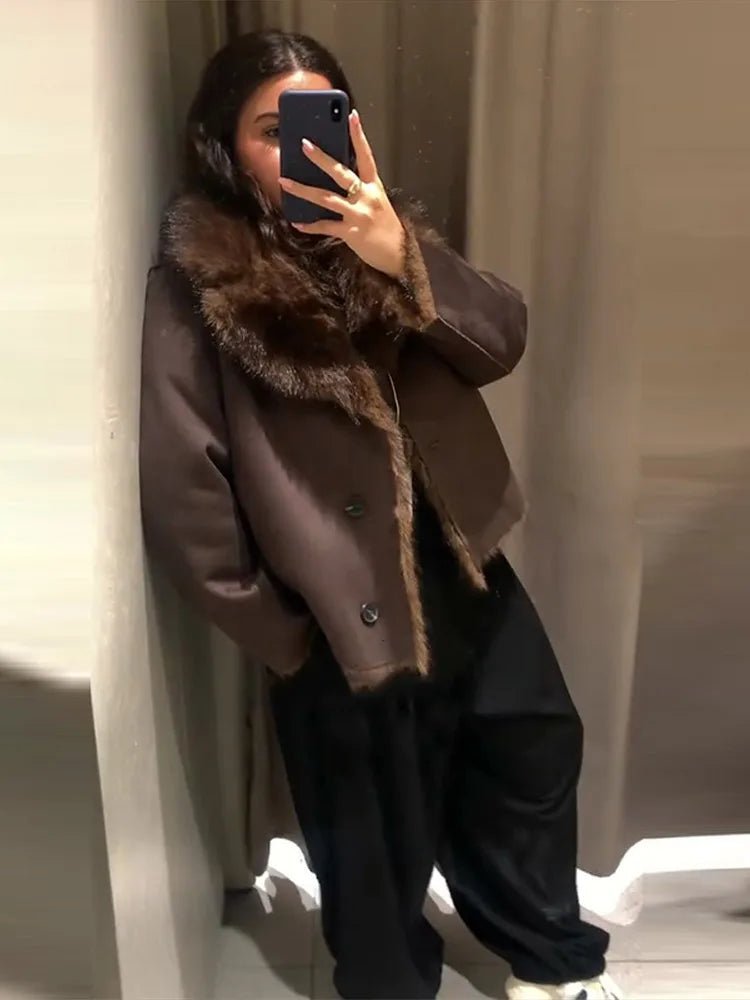 Jenny Reversible Faux Fur Leather Jacket