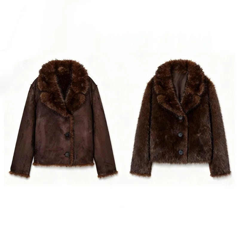 Jenny Reversible Faux Fur Leather Jacket