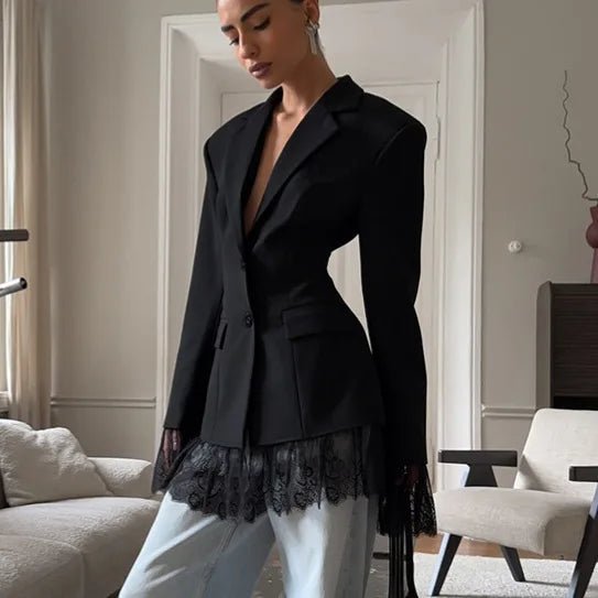 Joanna Blazer with Lace Details