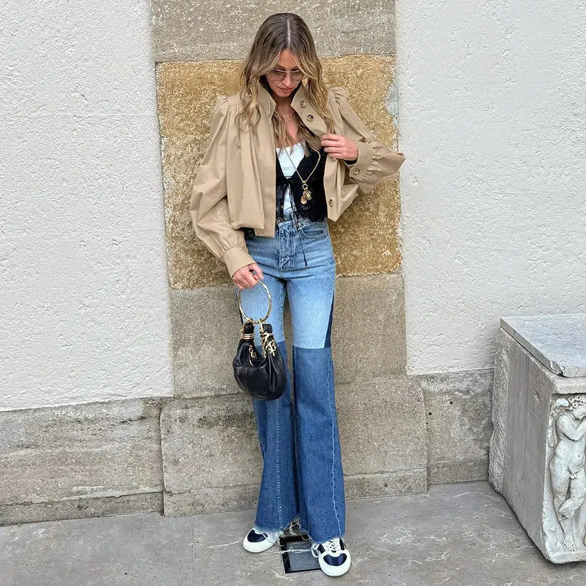 Karina Cropped Pleated Jacket
