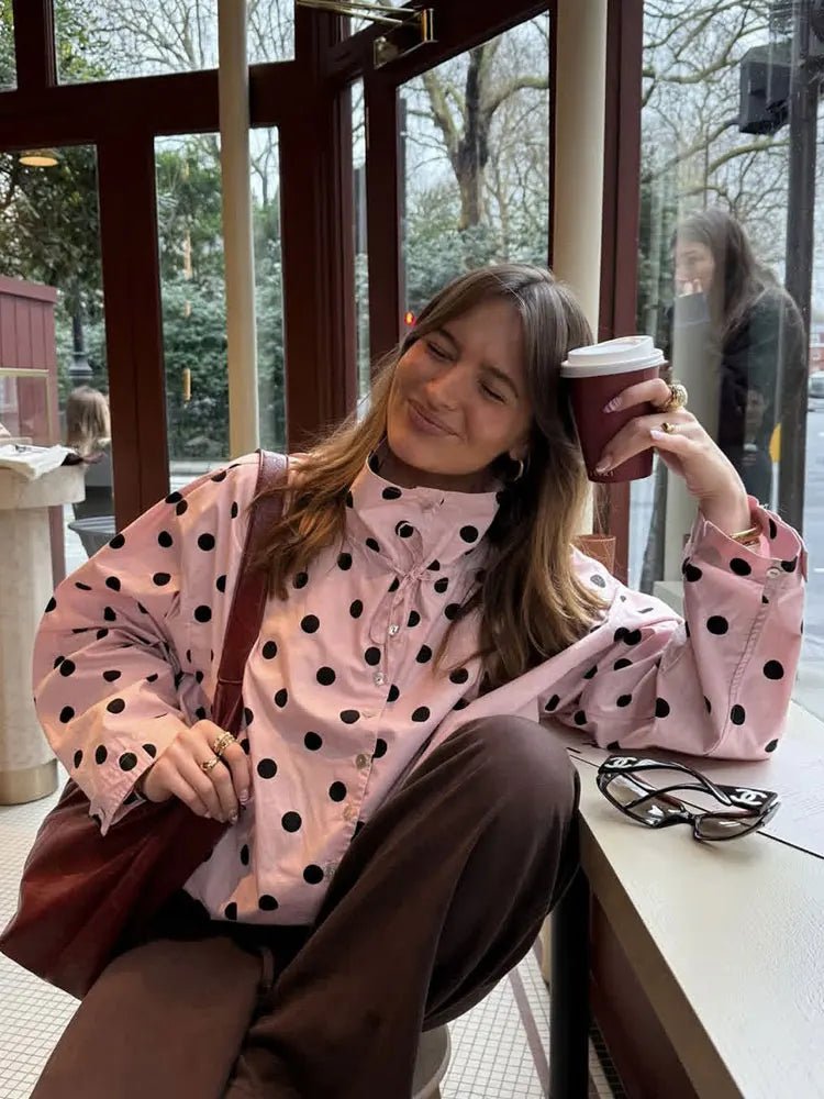 Margaret Drawstring Polka Dot Jacket