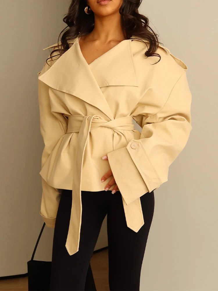 Molly Belted Cropped Trench Coat