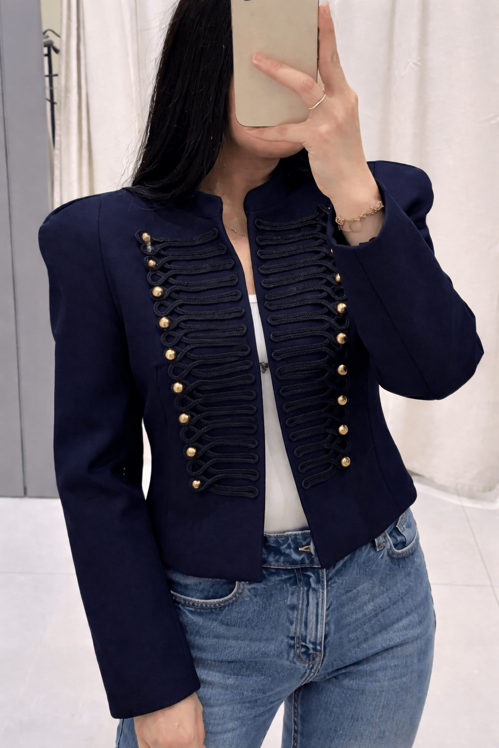 Nadya Stand Collar Napoleon Jacket