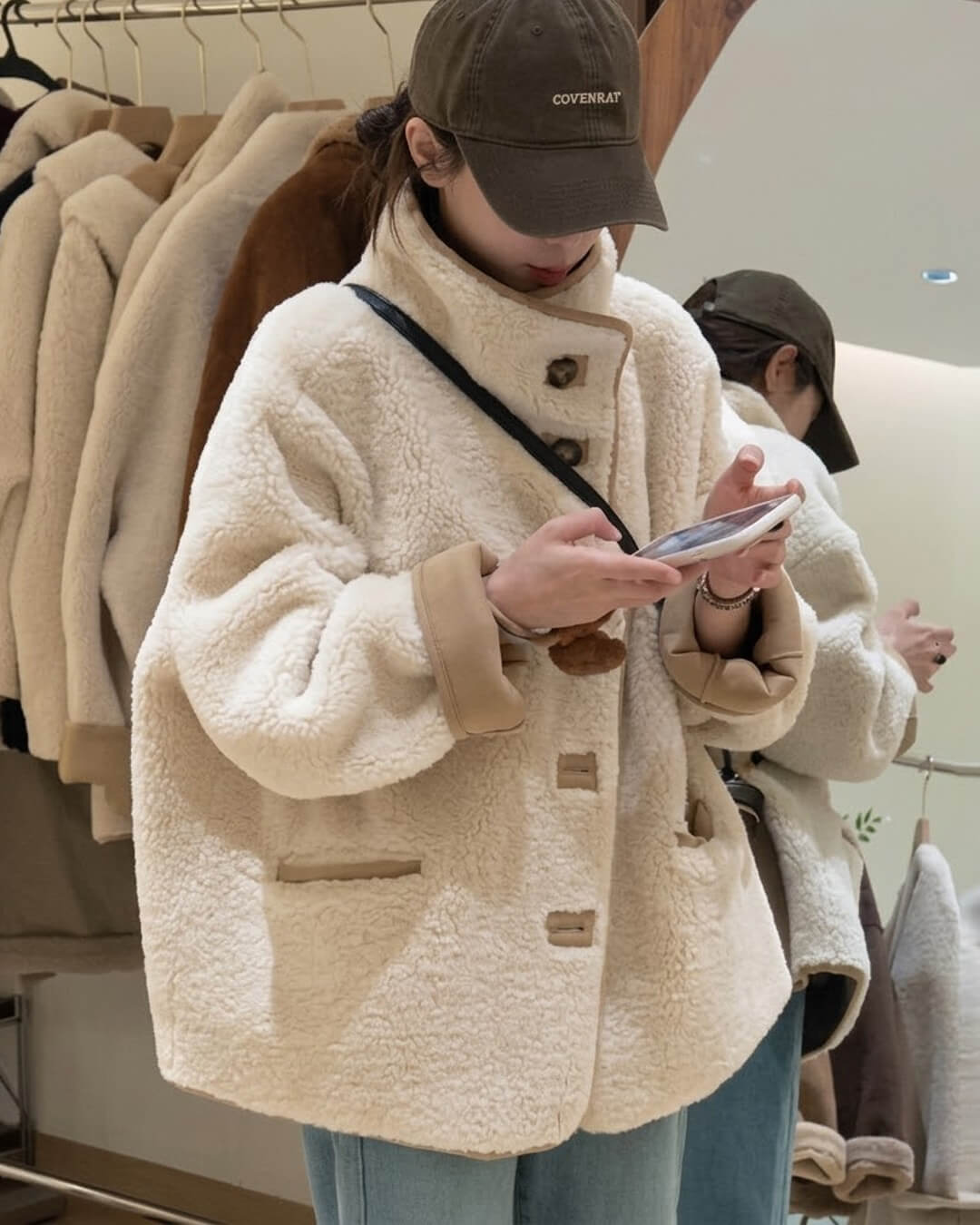 Vanya Stand Collar Faux Fur Coat