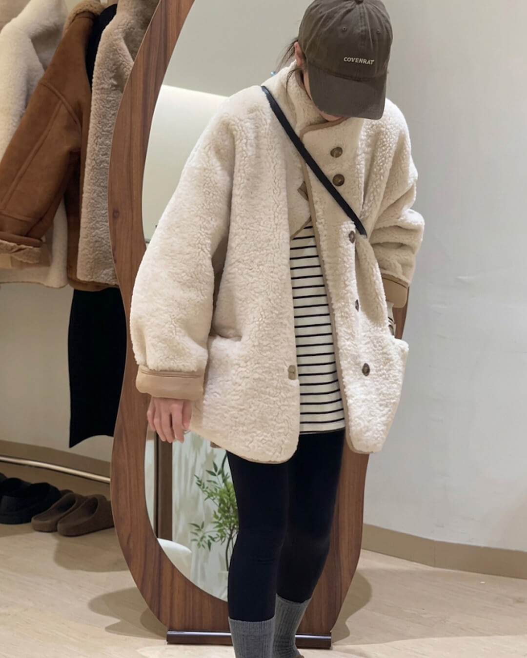 Vanya Stand Collar Faux Fur Coat