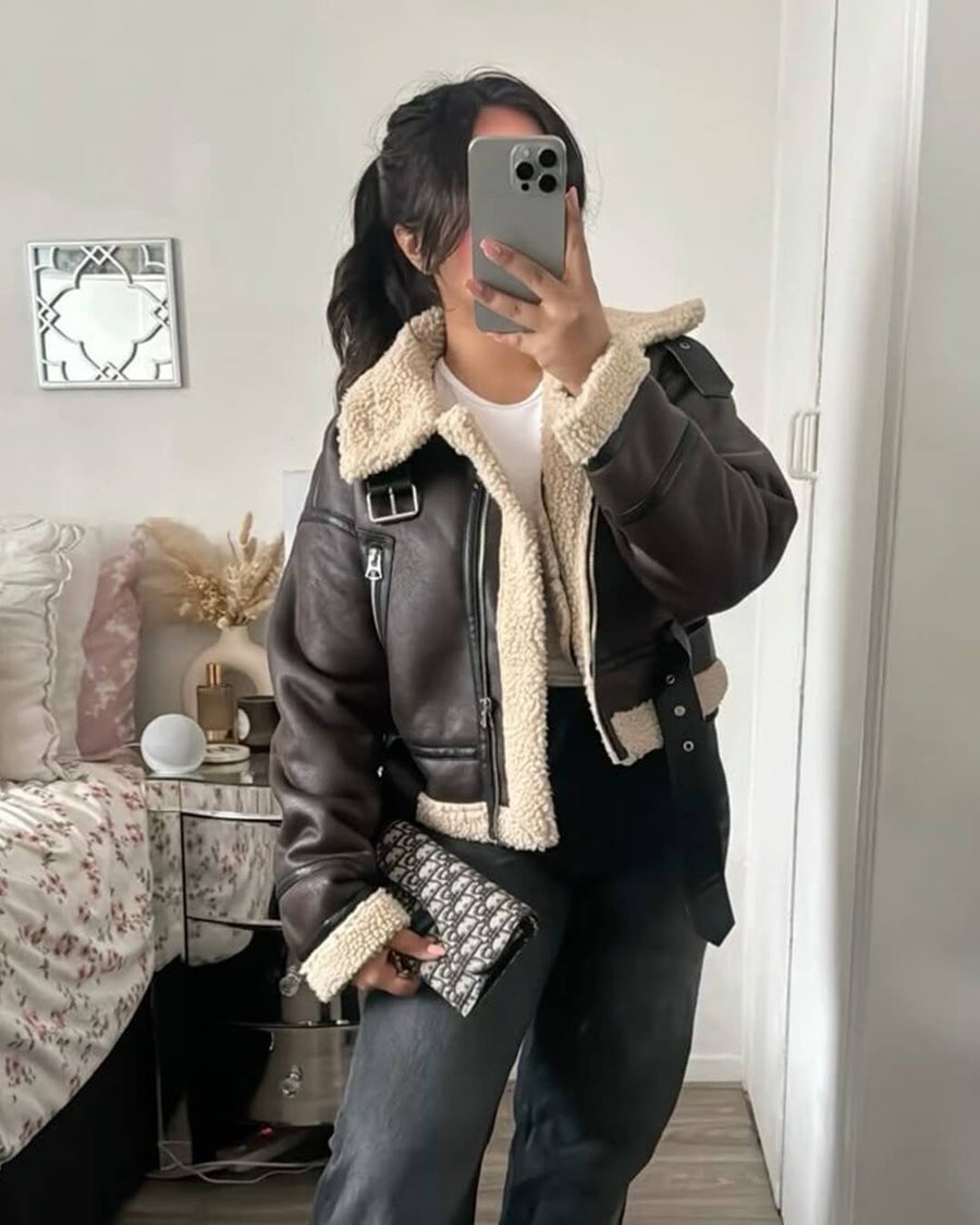 Elora Faux Leather Jacket