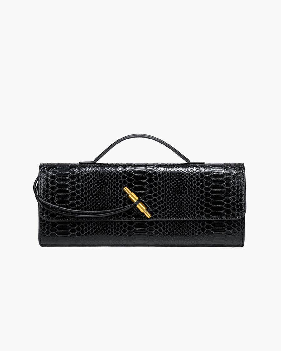 Bianca Croc-Embossed Leather Bag