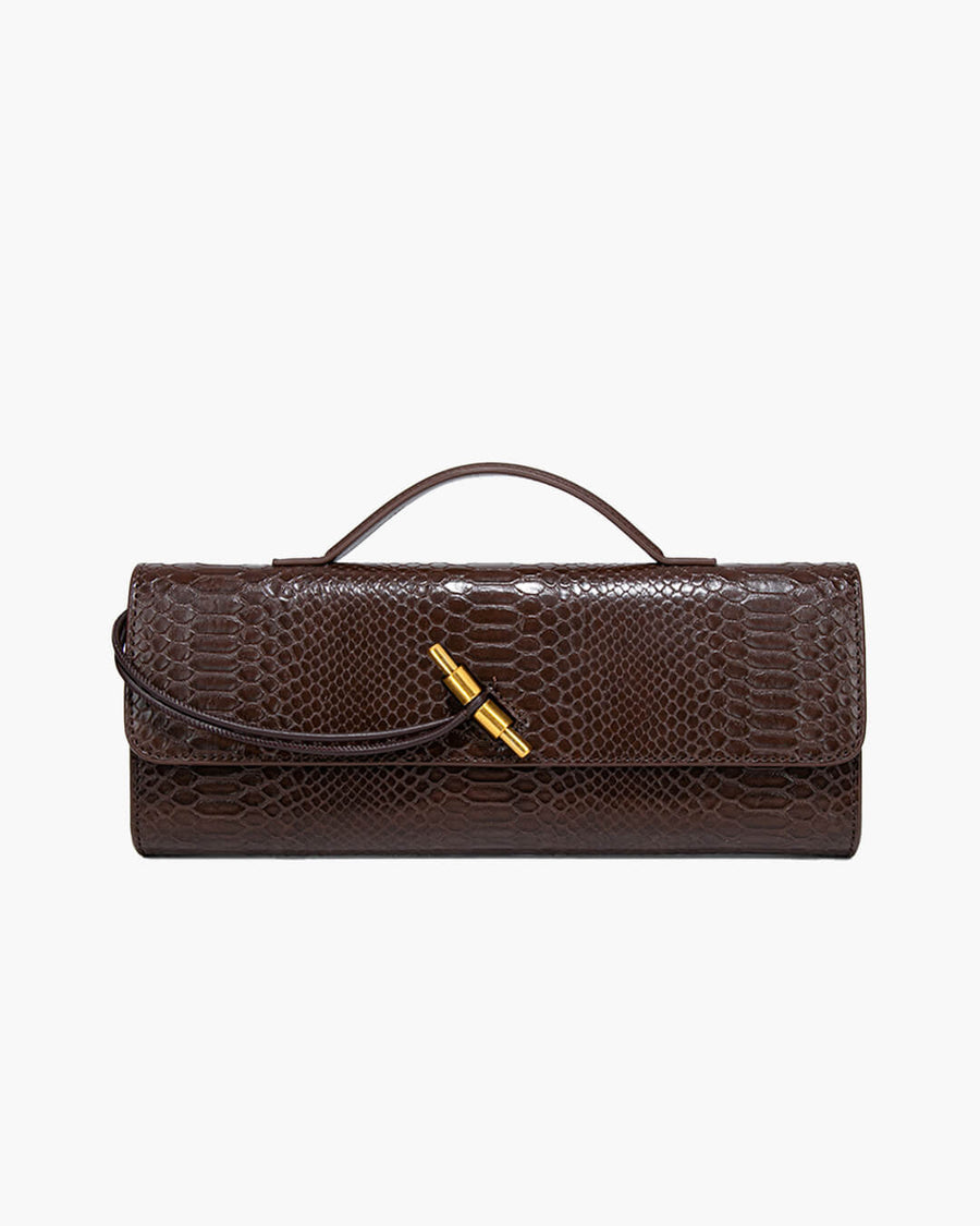 Bianca Croc-Embossed Leather Bag