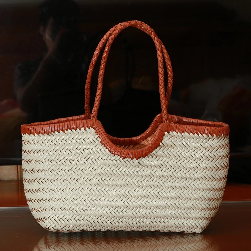 Bianca Handwoven Leather Tote Bag