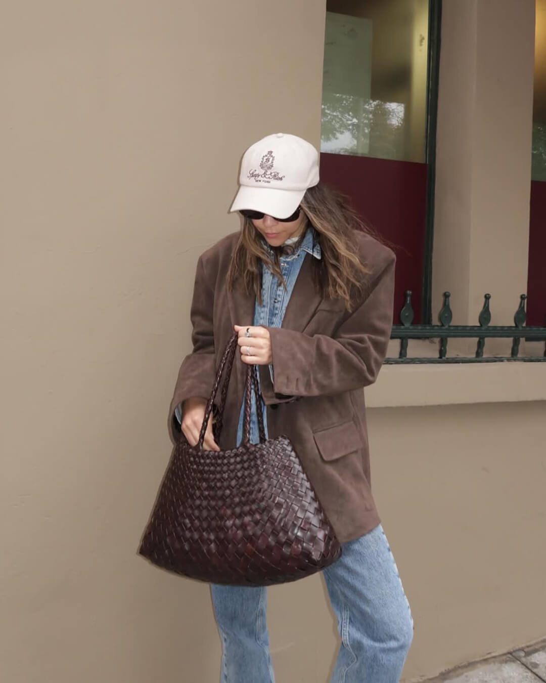 Marissa Vegan Leather Woven Bag Medium