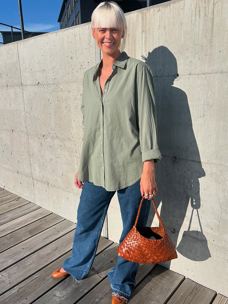 Marissa Vegan Leather Woven Bag Small