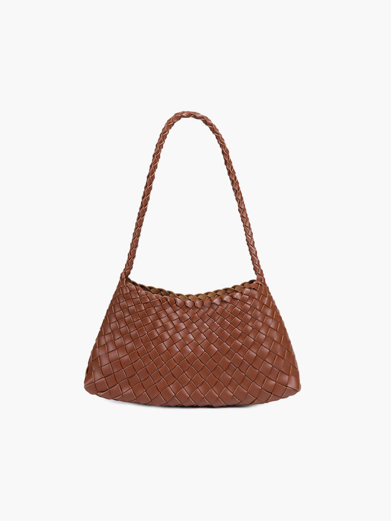 Marissa Vegan Leather Woven Bag Small