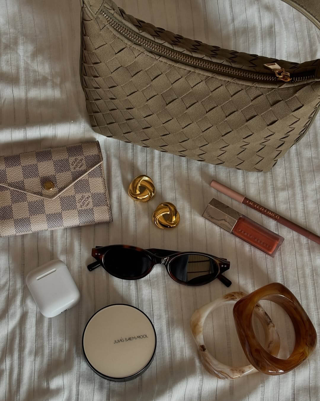 Mica Woven Suede Leather Bag