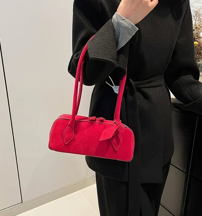 Rebecca Suede Shoulder Bag