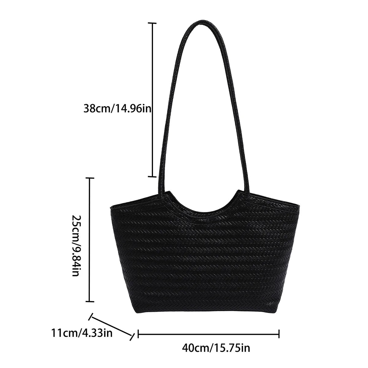 Elena Textured Weave Handbag