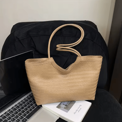 Elena Textured Weave Handbag