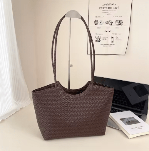 Elena Textured Weave Handbag
