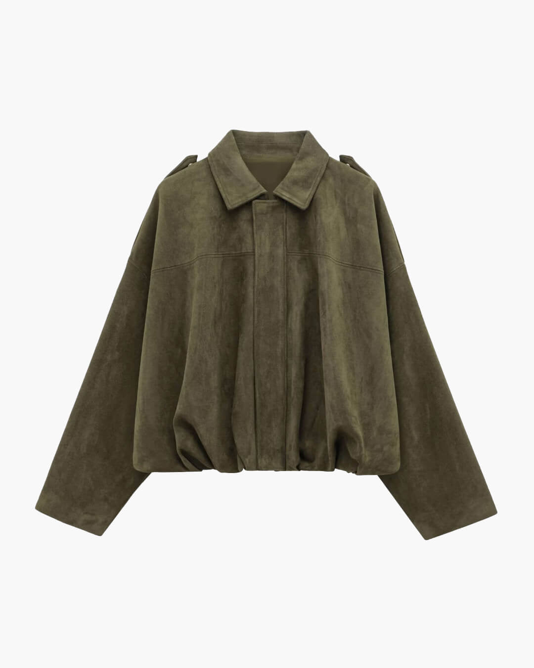 Constance Faux Suede Bomber Jacket