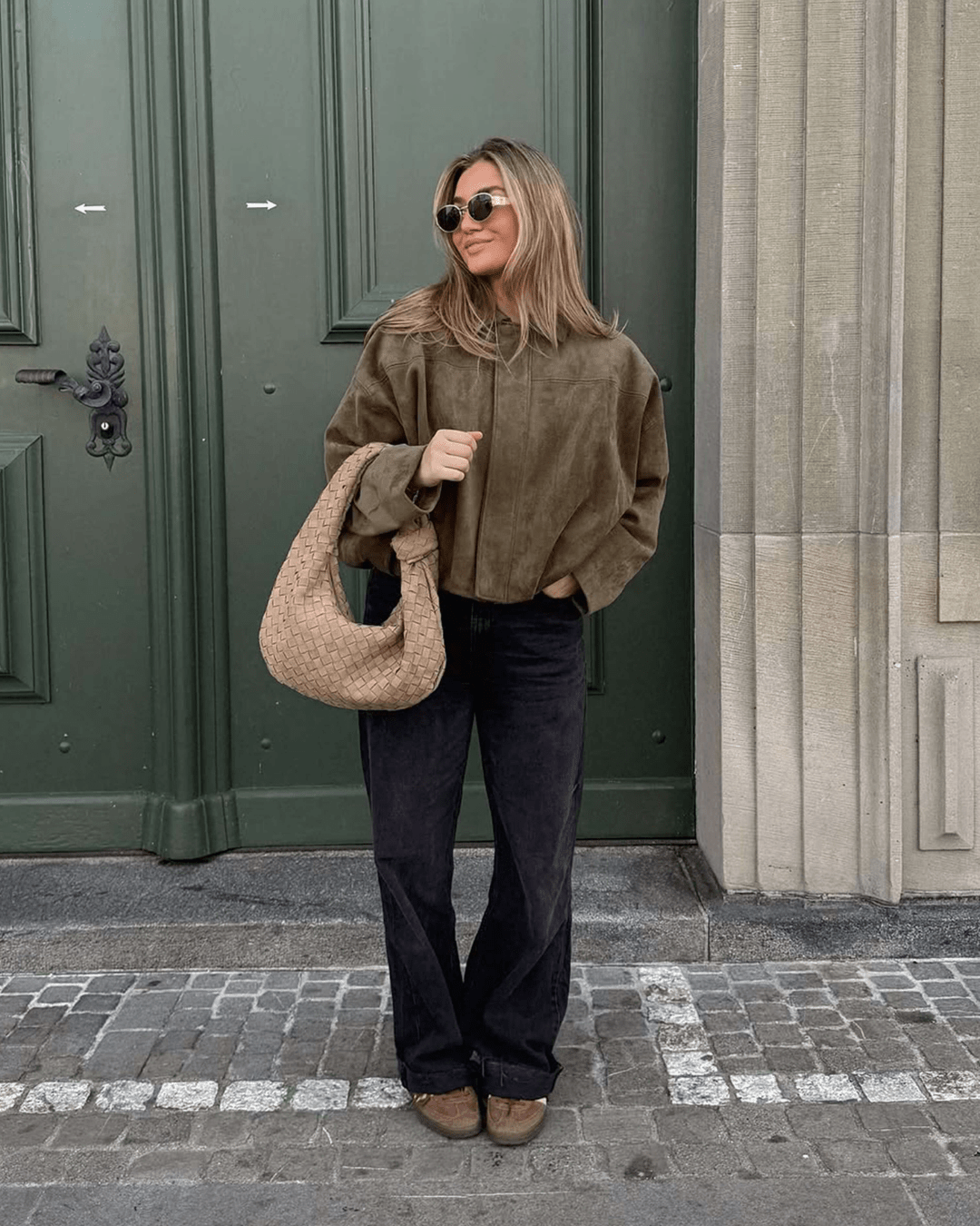 Constance Faux Suede Bomber Jacket
