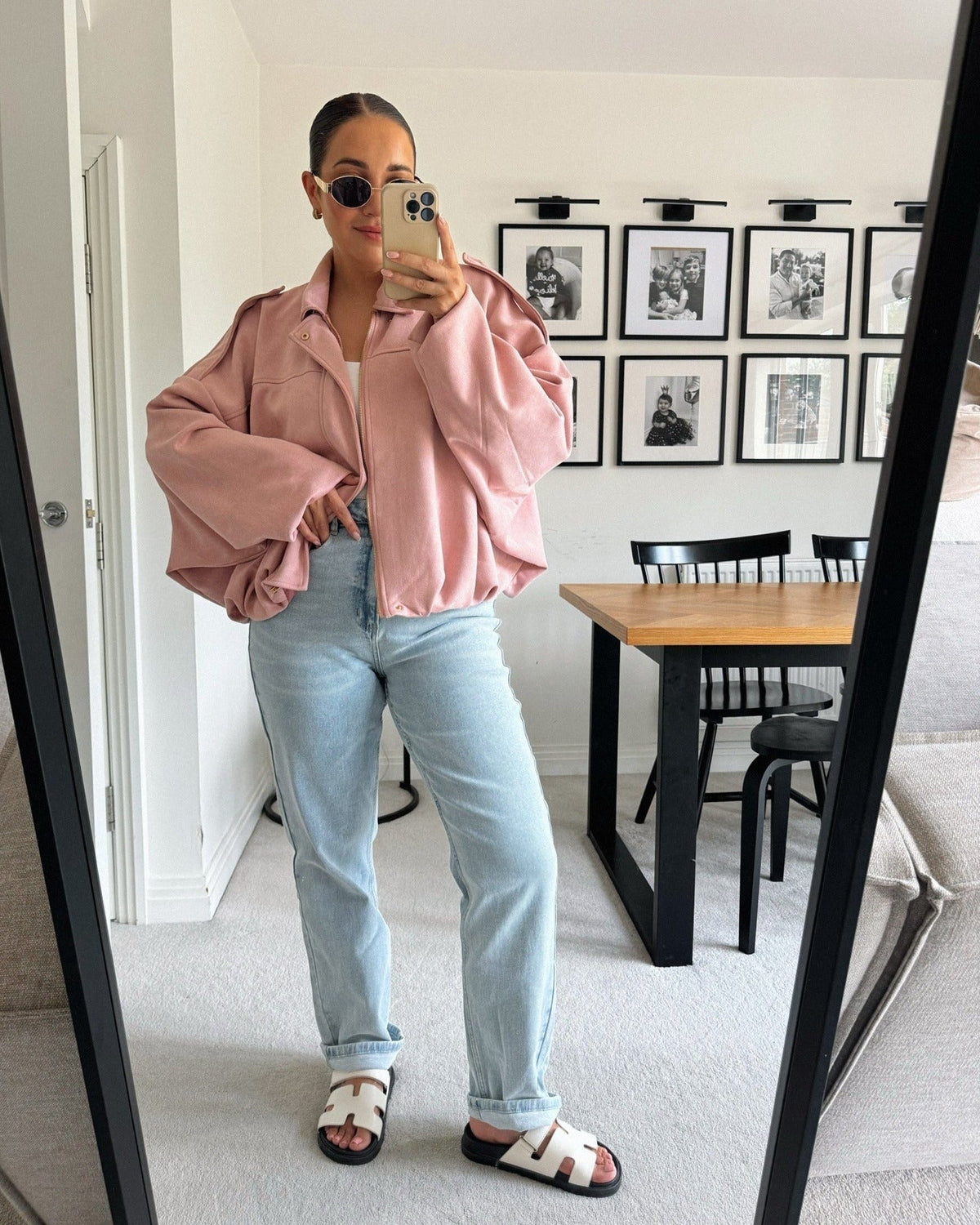 Constance Faux Suede Bomber Jacket