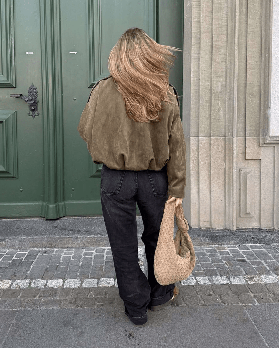Constance Faux Suede Bomber Jacket