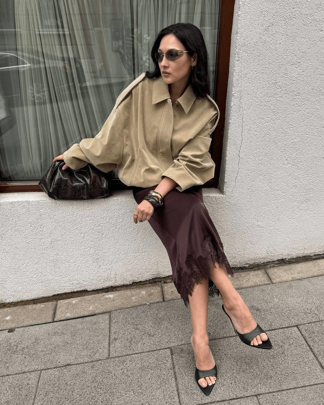 Constance Faux Suede Bomber Jacket
