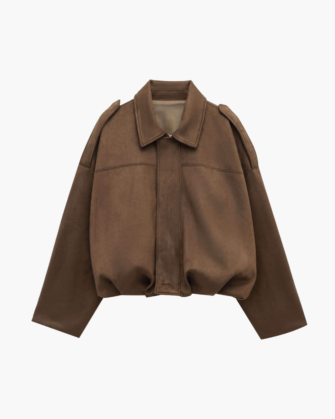 Constance Faux Suede Bomber Jacket