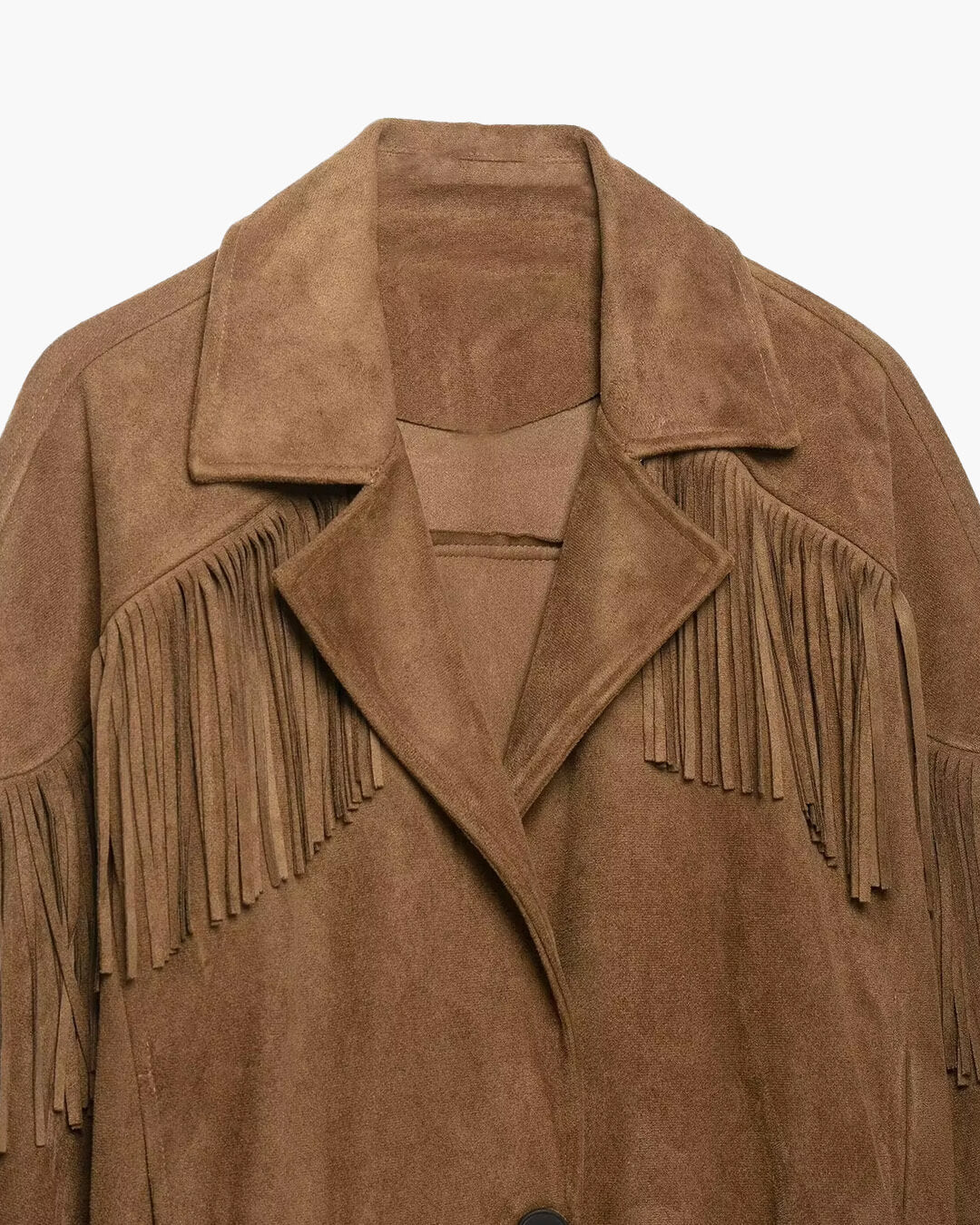 Nicole Faux Suede Fringe Western Jacket