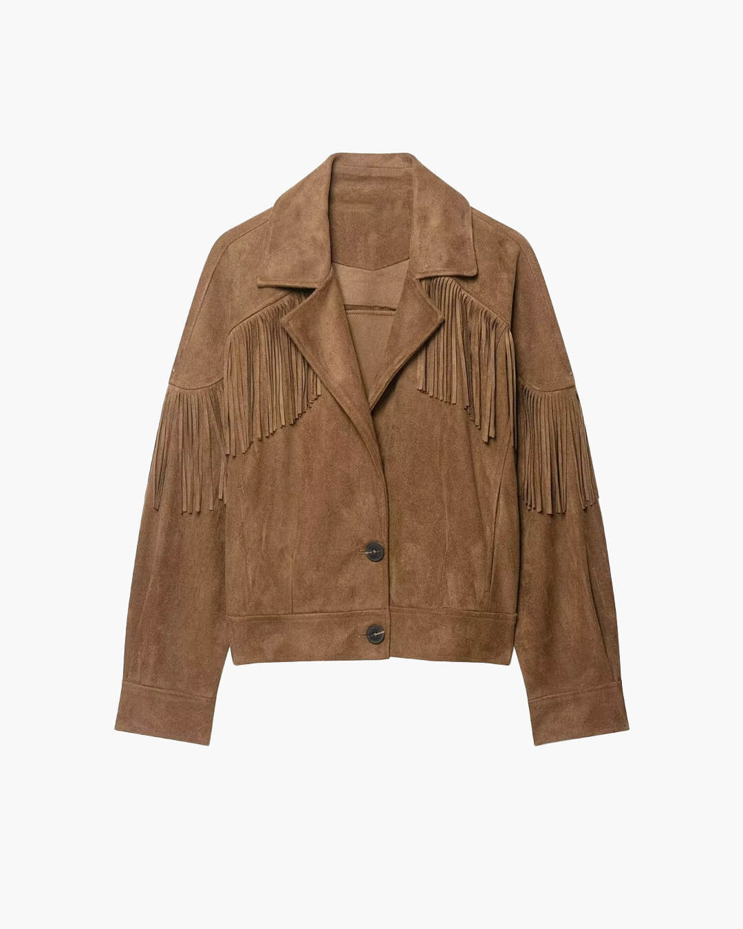 Nicole Faux Suede Fringe Western Jacket