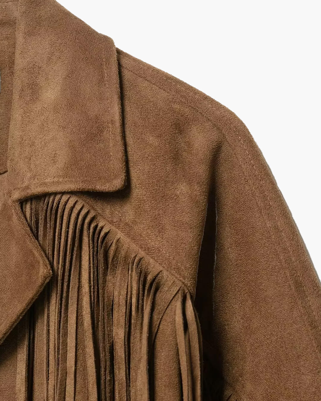 Nicole Faux Suede Fringe Western Jacket