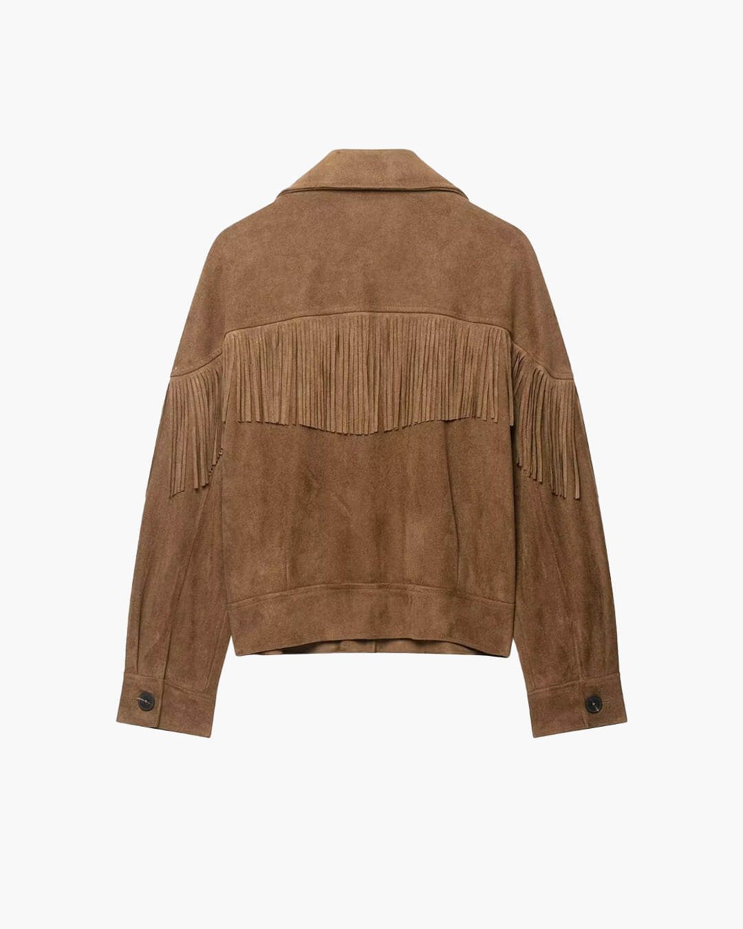 Nicole Faux Suede Fringe Western Jacket