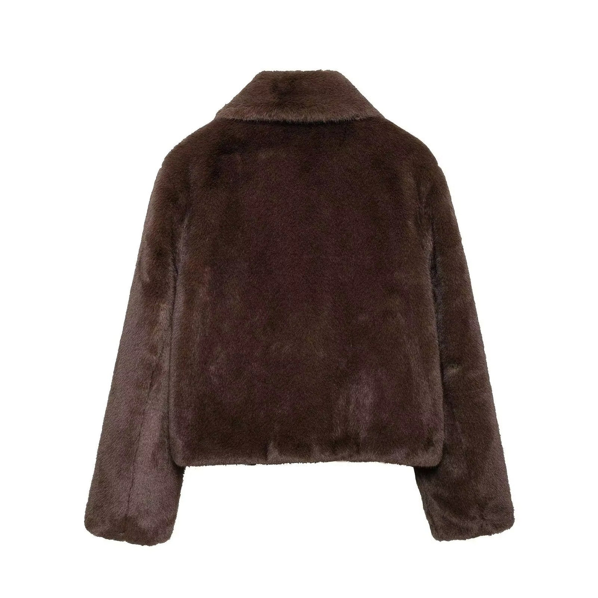 Abby Short Faux Fur Collared Coat