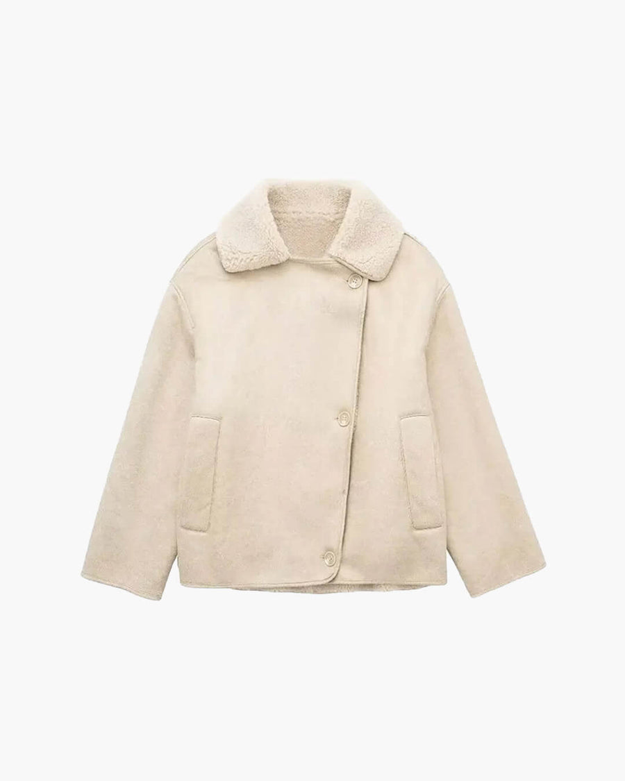 Arianne Sherpa Faux Leather Jacket