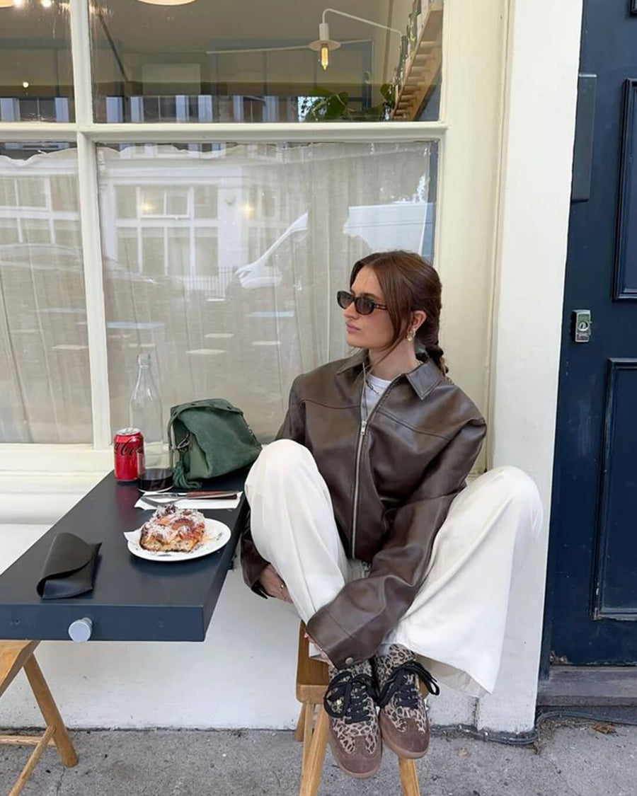 Carine Leather Moto Jacket