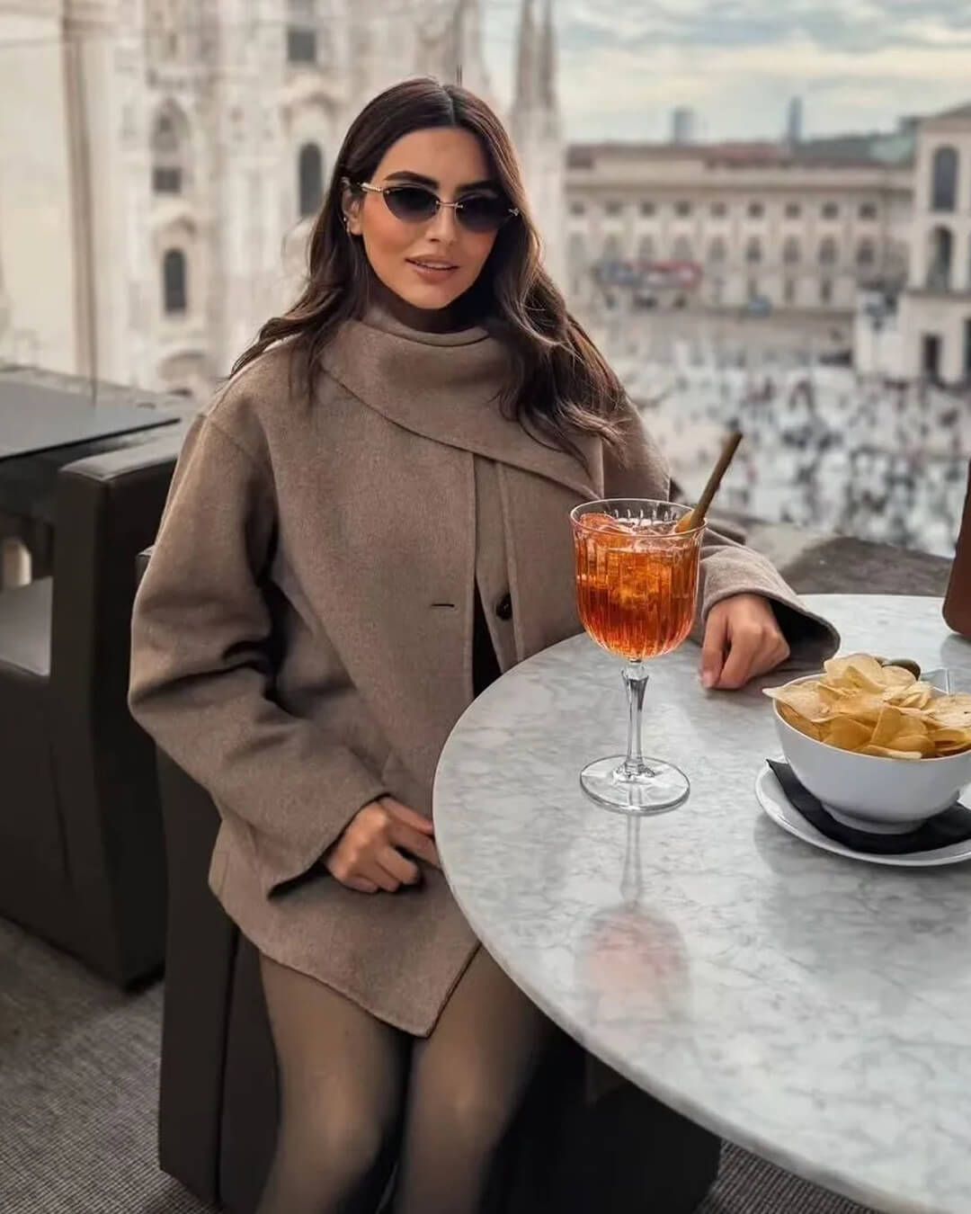 Cecille Coat with Scarf