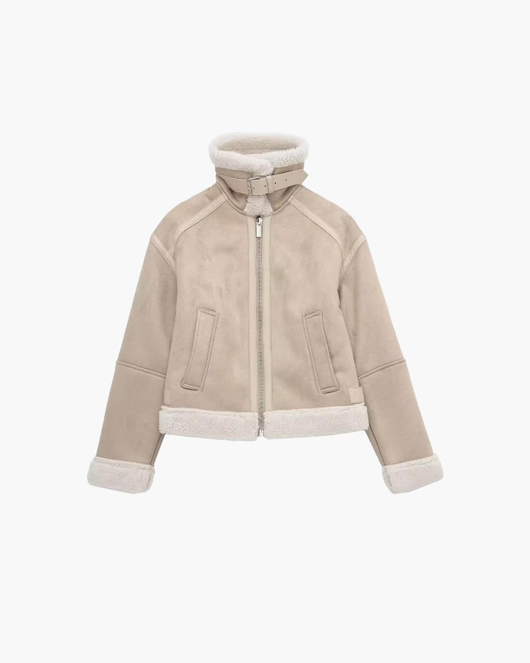 Cindy Suede Faux Fur Jacket