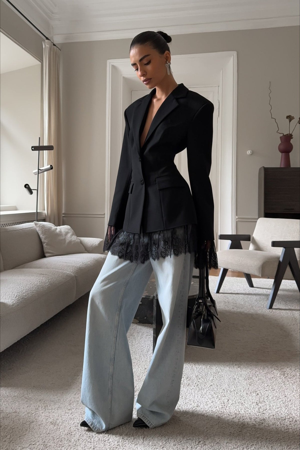 Colbie Lace-Trimmed Blazer