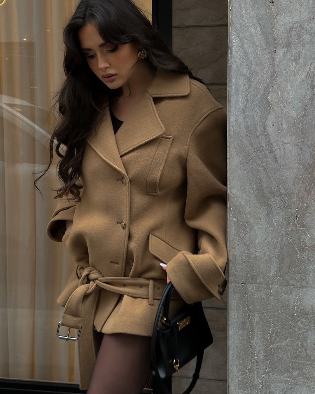 Elaine Belted Short Coat