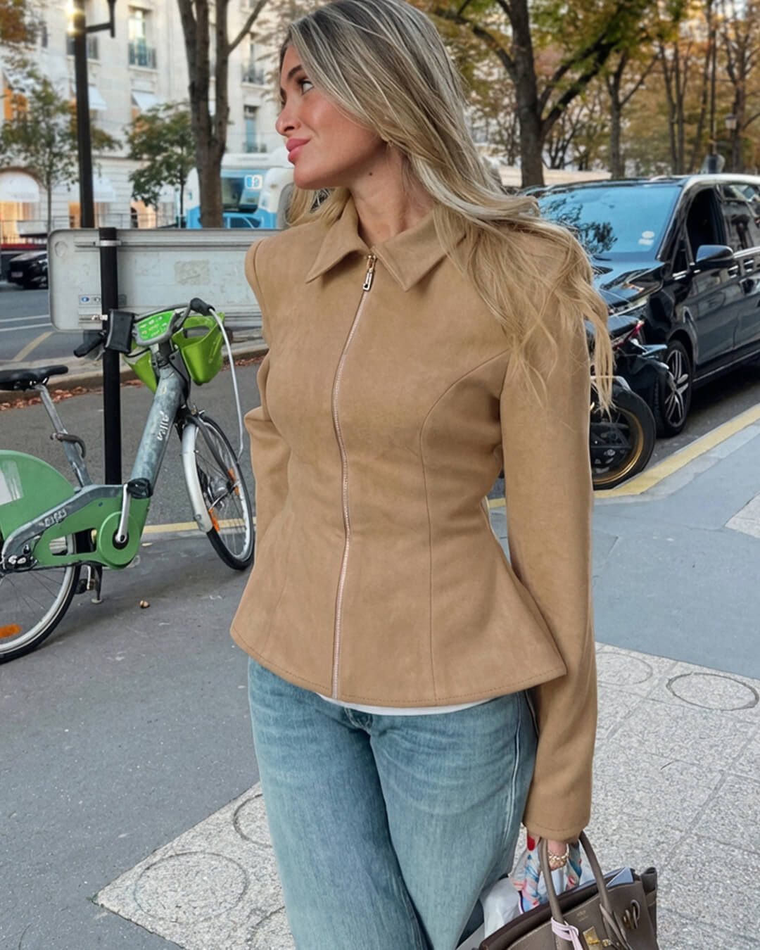 Ella Faux Suede Jacket