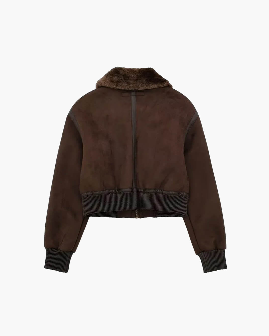 Esme Suede Short Bomber Jacket
