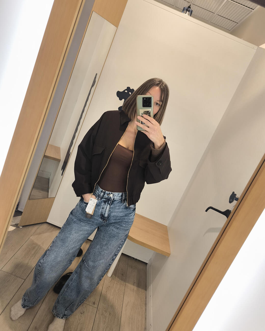 Ginny Flap Pocket Bomber Jacket
