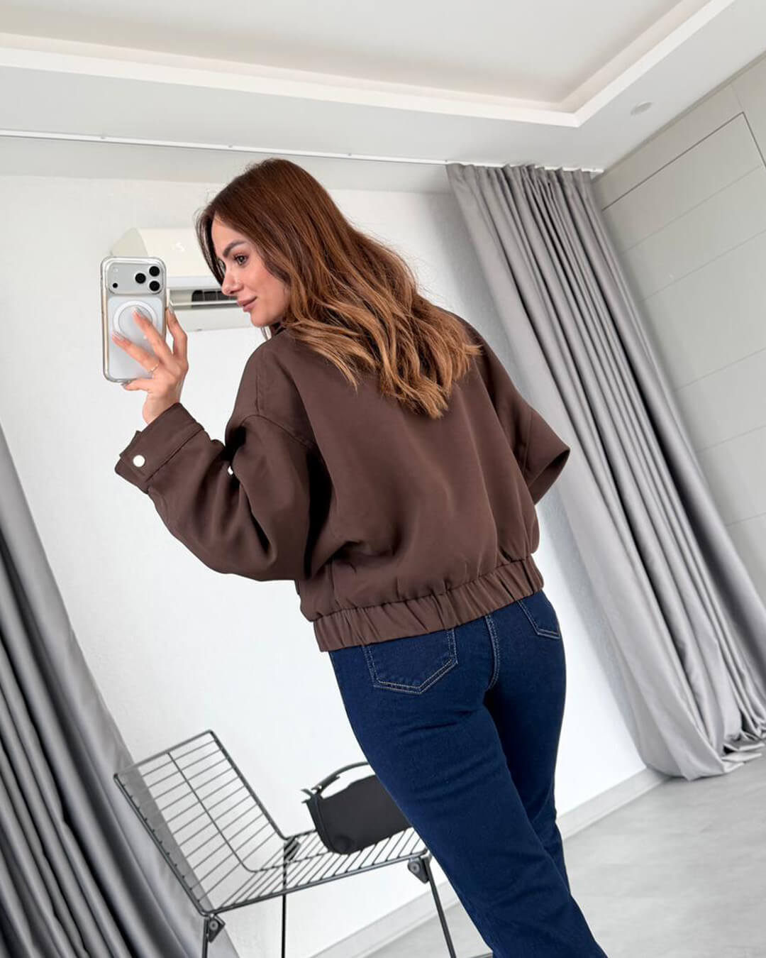 Ginny Flap Pocket Bomber Jacket