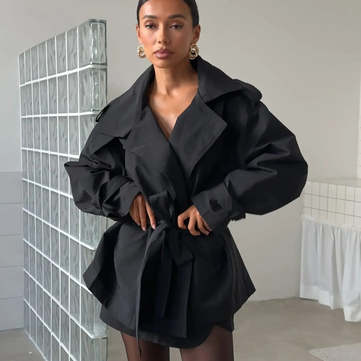 Hailey Crop Trench Coat