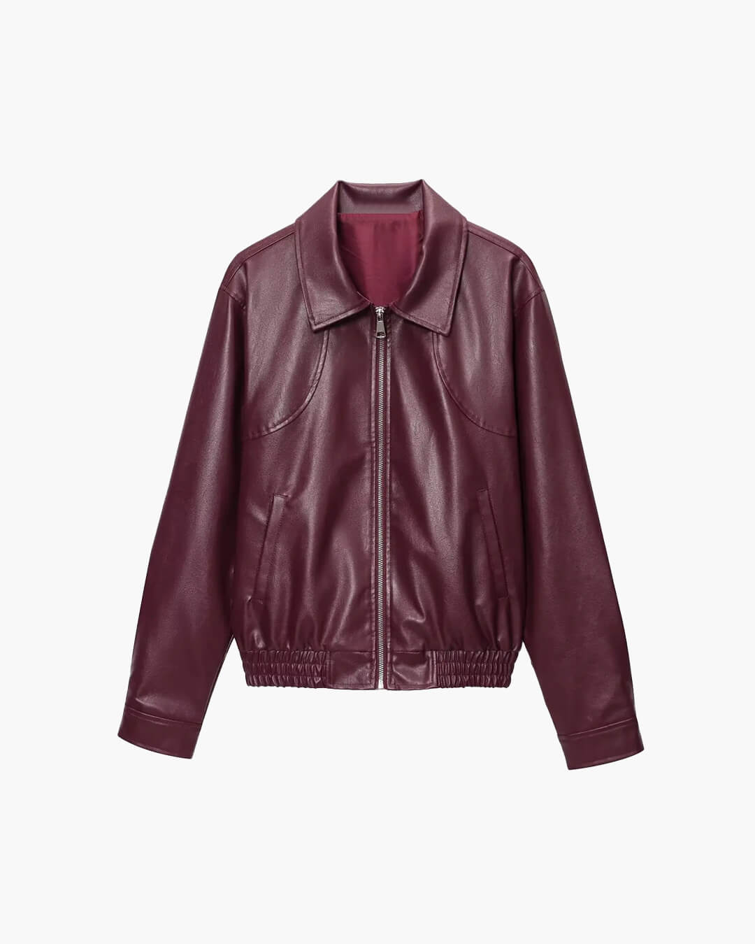 Harper Faux Leather Bomber Jacket