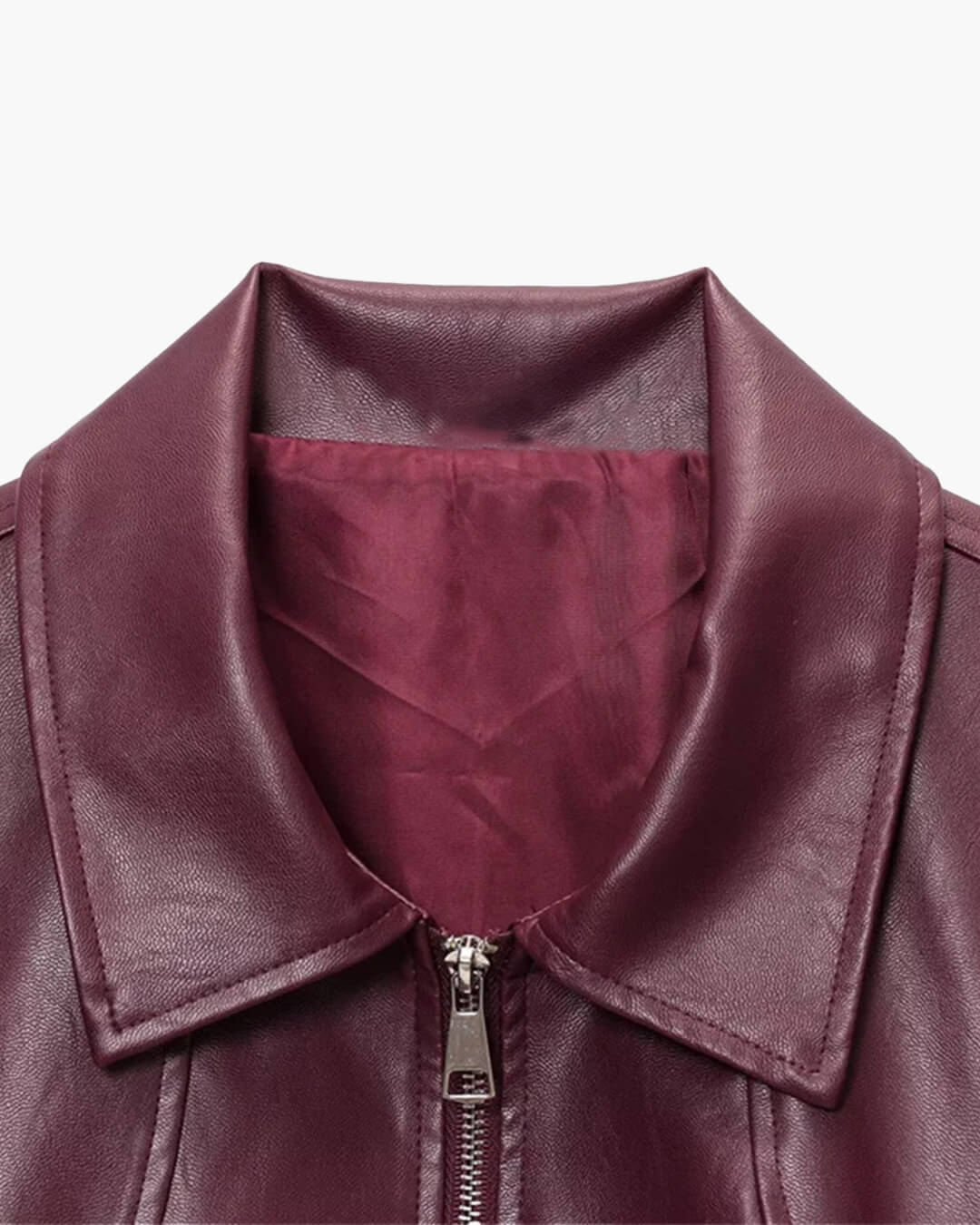 Harper Faux Leather Bomber Jacket