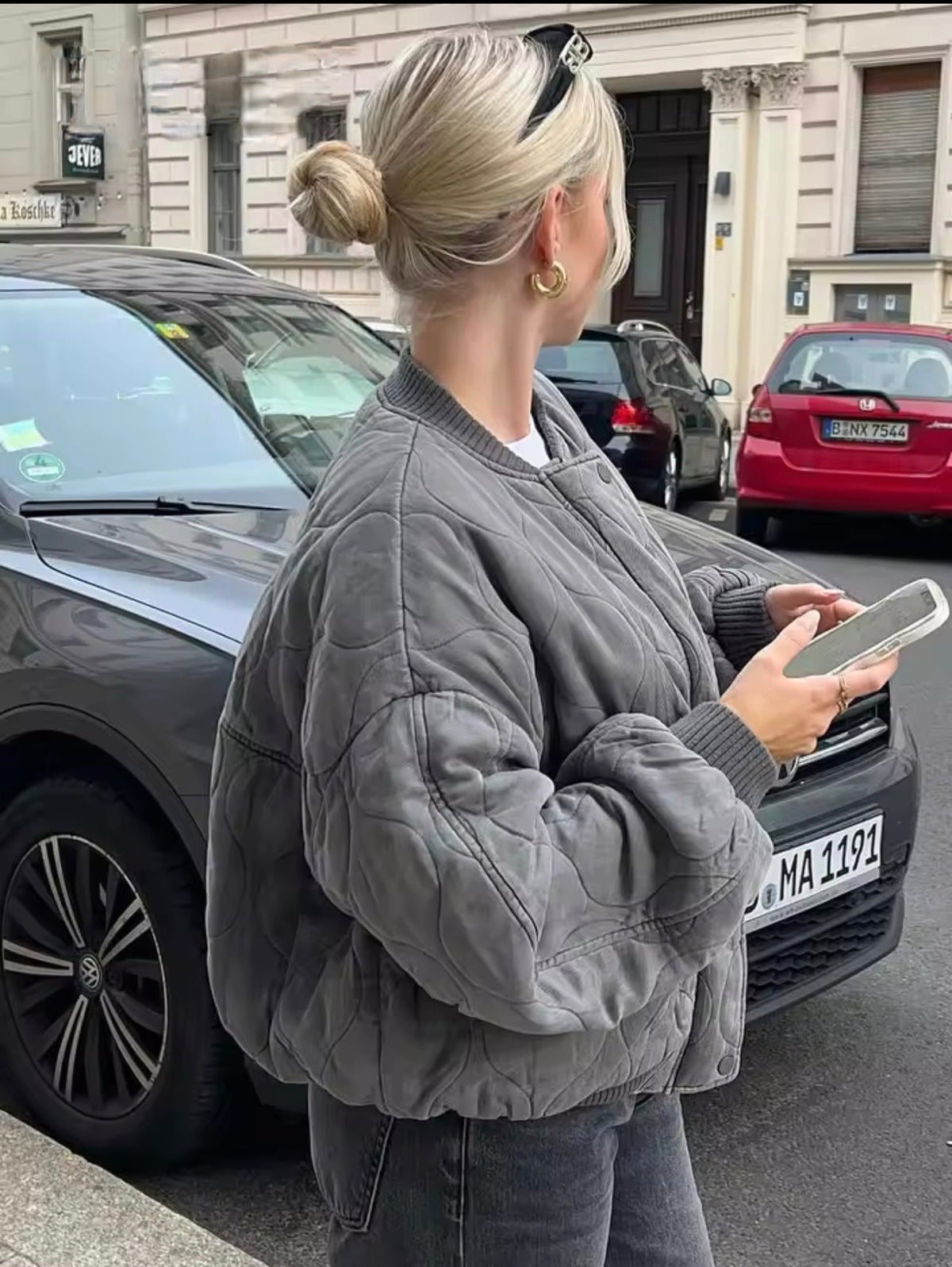 Janella Padded Bomber Jacket
