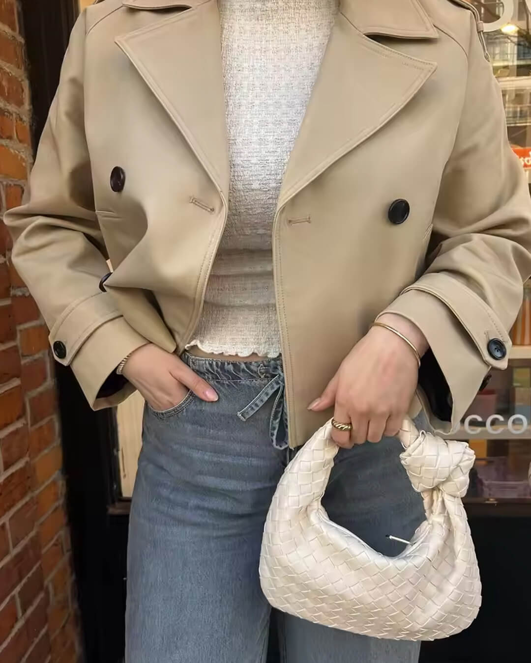 Janice Cropped Trench Coat