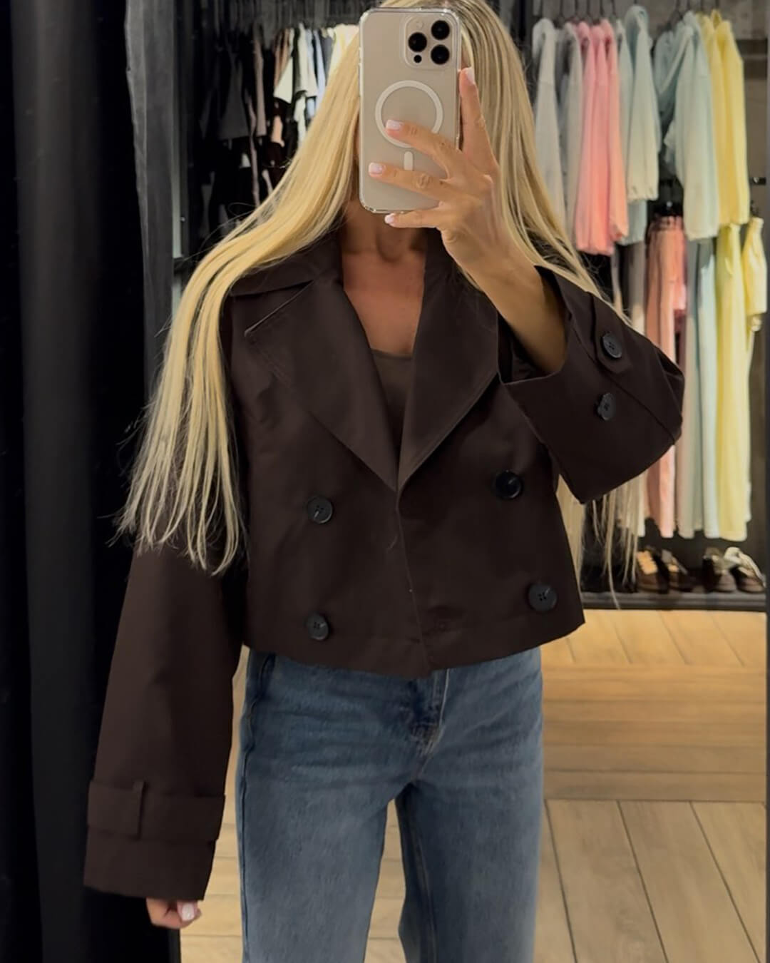 Janice Cropped Trench Coat