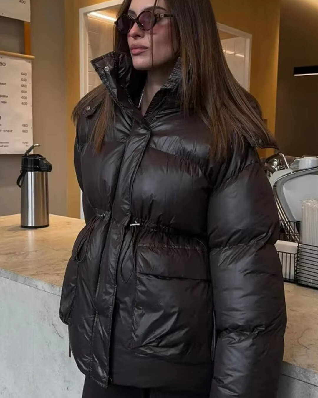 Jillian Glossy Puffer Jacket