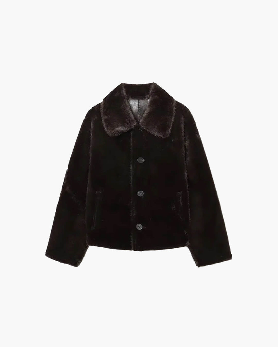Joana Reversible Faux fur Leather Jacket
